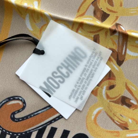 NWT - Authentic - Moschino 100% Silk Scarf - Picture 2 of 4